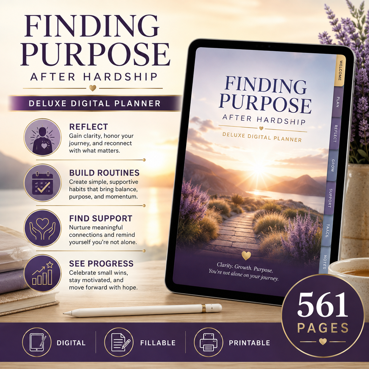 Finding Purpose After Hardship Deluxe Digital Planner — listing image 07