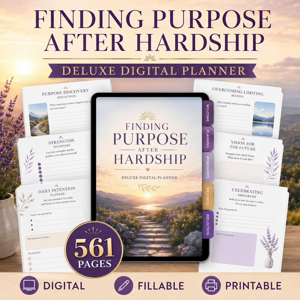 Finding Purpose After Hardship Deluxe Digital Planner — listing image 08