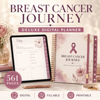 Breast Cancer Journey Deluxe Digital Planner and Care Organizer — listing image 01