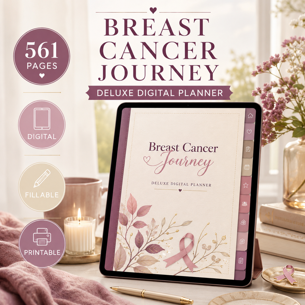 Breast Cancer Journey Deluxe Digital Planner and Care Organizer — listing image 10