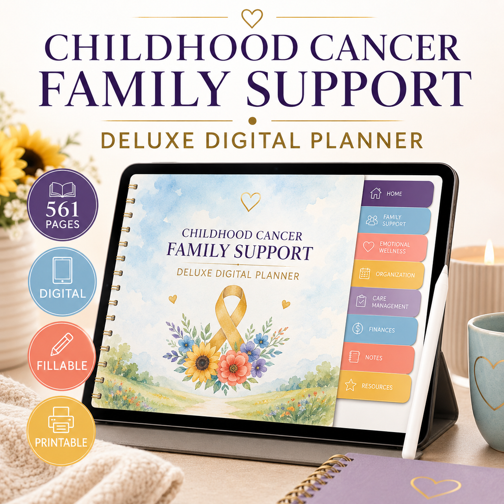 Childhood Cancer Family Support Deluxe Digital Planner — listing image 04