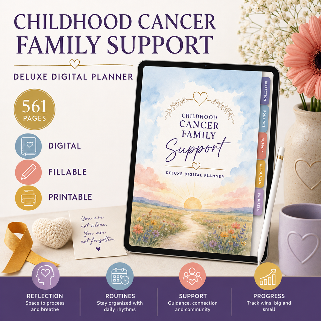 Childhood Cancer Family Support Deluxe Digital Planner — listing image 07