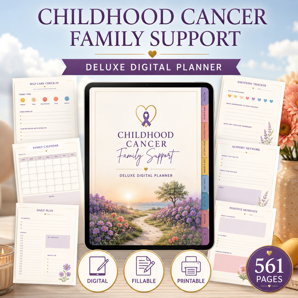 Childhood Cancer Family Support Deluxe Digital Planner — listing image 08