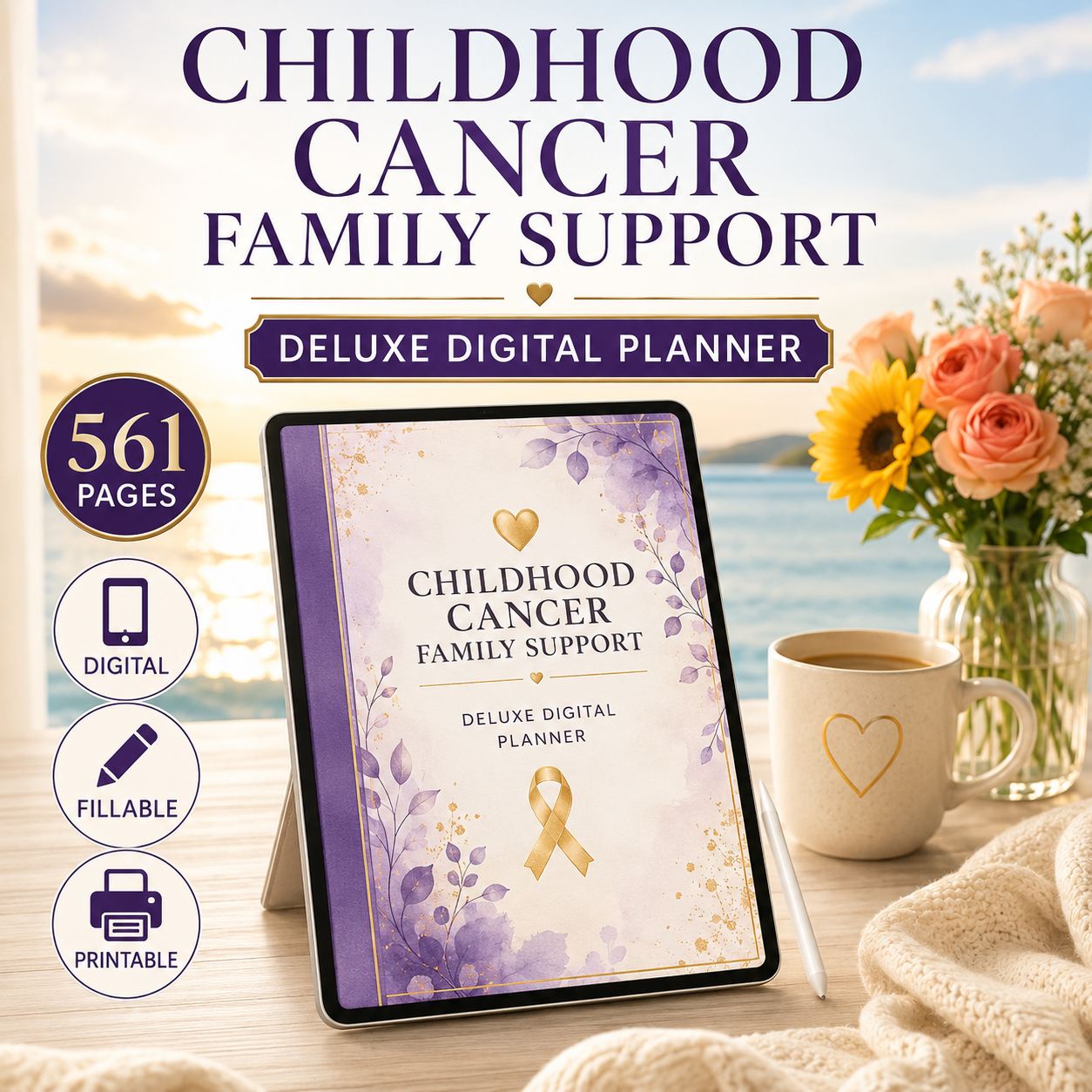 Childhood Cancer Family Support Deluxe Digital Planner — listing image 10