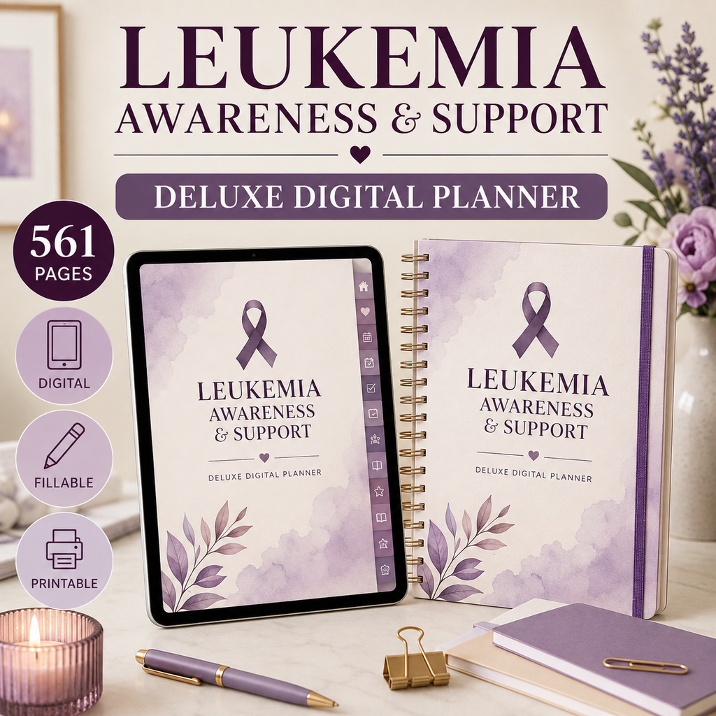 Leukemia Support Deluxe Digital Planner and Care Organizer — listing image 01