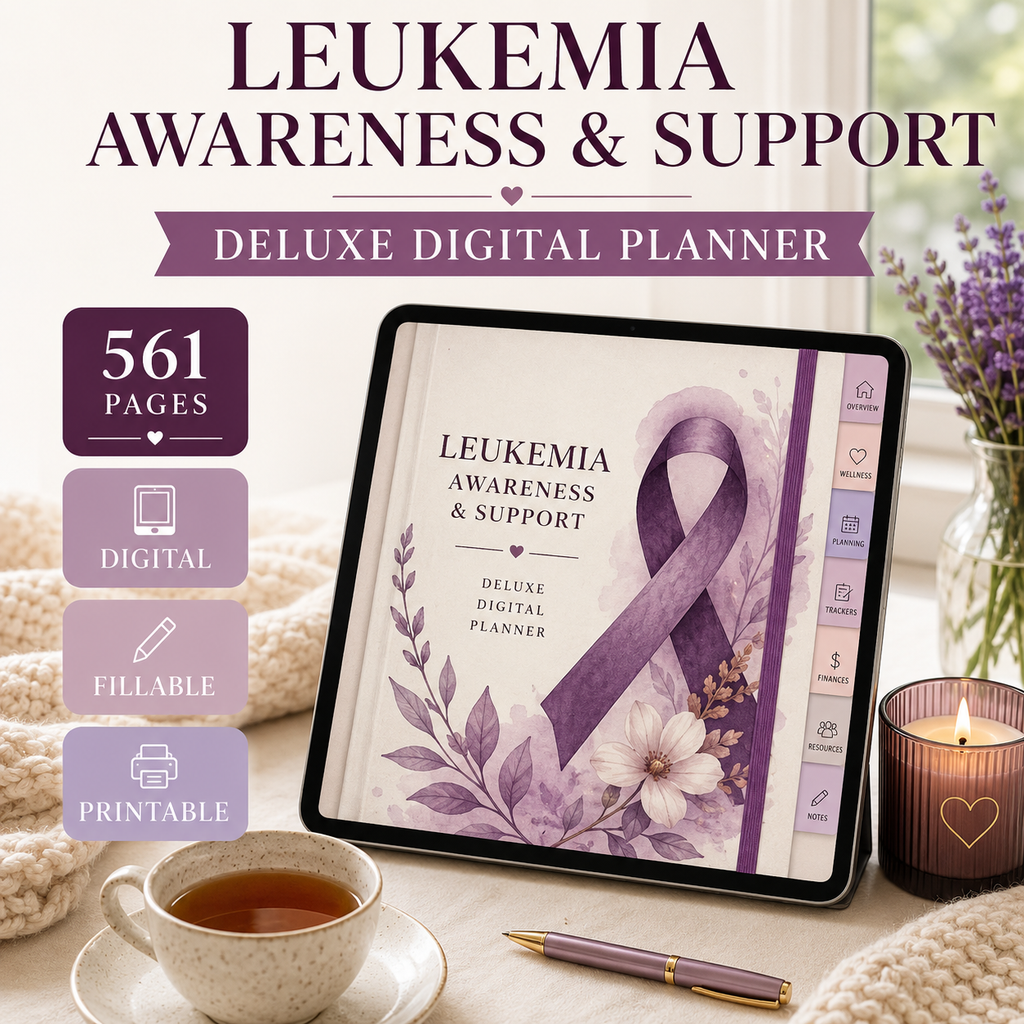 Leukemia Support Deluxe Digital Planner and Care Organizer — listing image 05