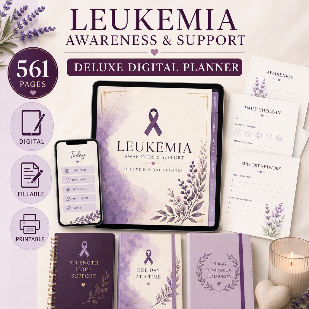 Leukemia Support Deluxe Digital Planner and Care Organizer — listing image 06