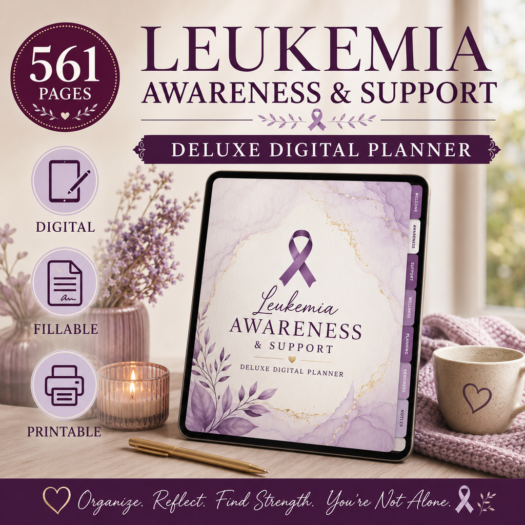 Leukemia Support Deluxe Digital Planner and Care Organizer — listing image 10