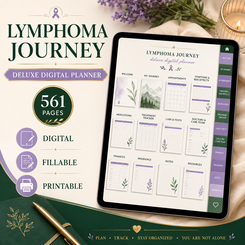 Lymphoma Journey Deluxe Digital Planner and Care Organizer — listing image 02