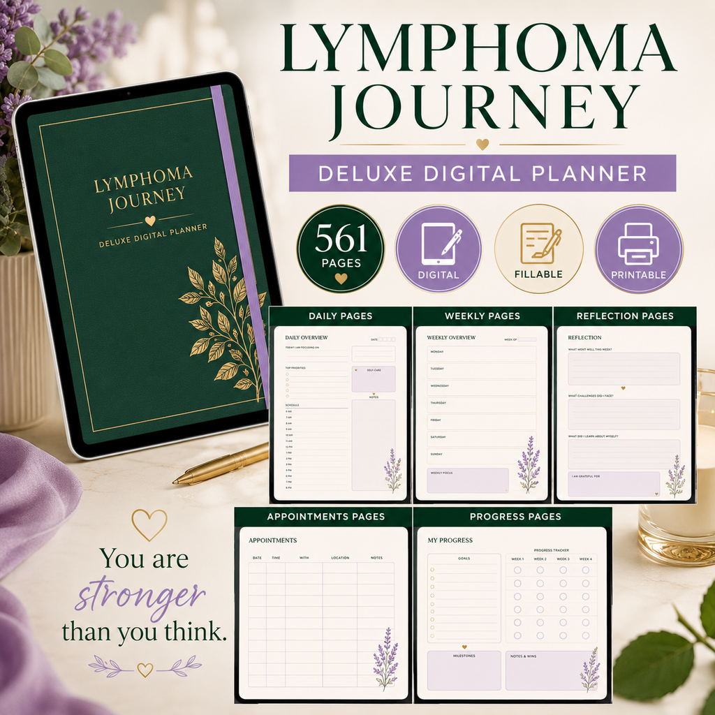 Lymphoma Journey Deluxe Digital Planner and Care Organizer — listing image 03