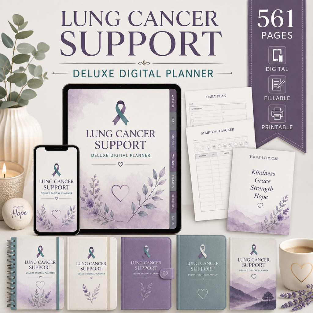 Lung Cancer Support Deluxe Digital Planner and Care Organizer — listing image 06