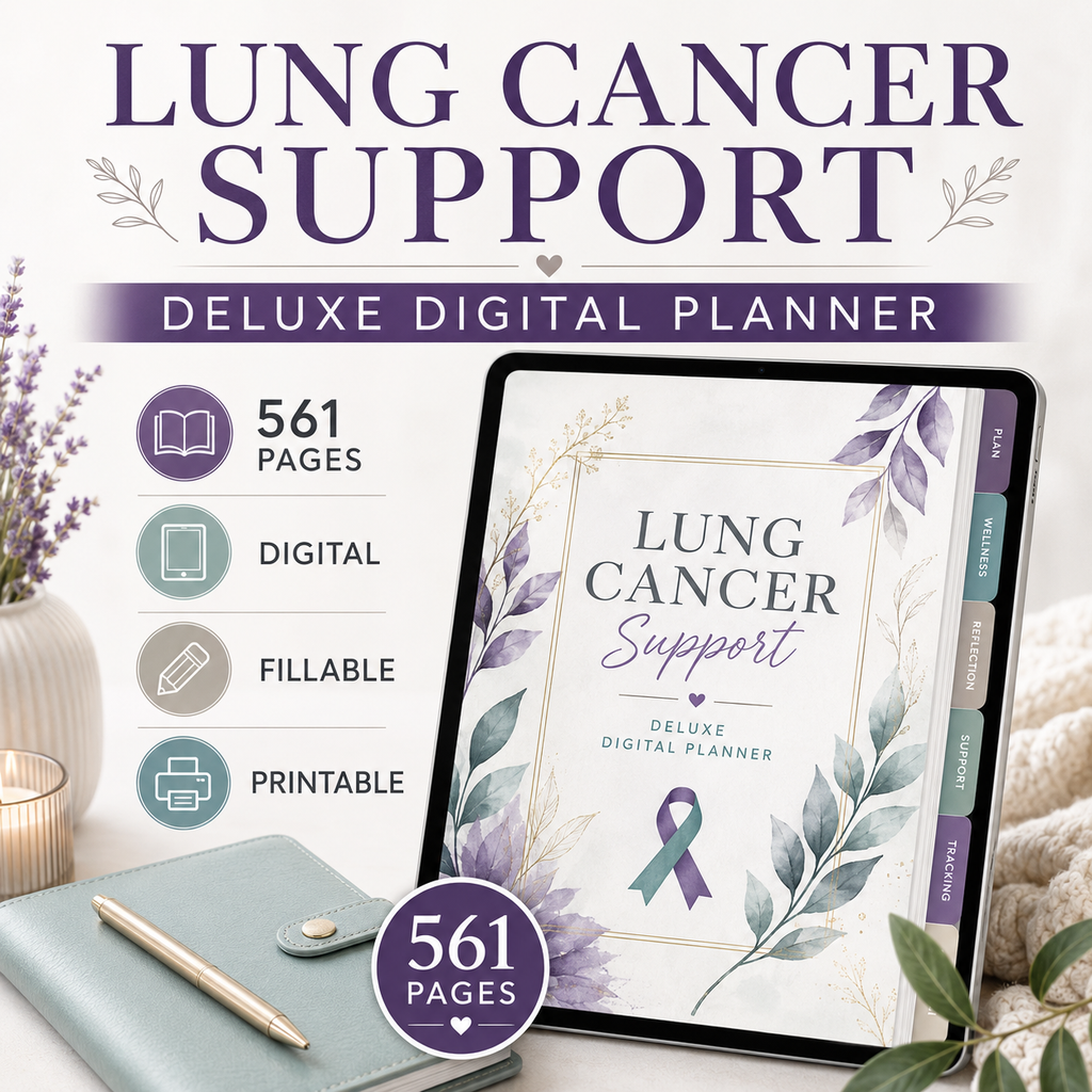 Lung Cancer Support Deluxe Digital Planner and Care Organizer — listing image 07
