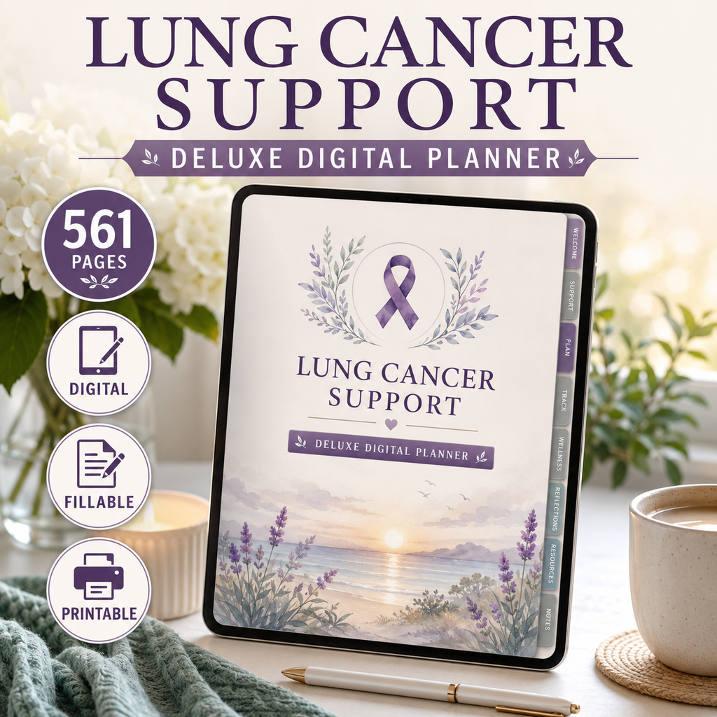 Lung Cancer Support Deluxe Digital Planner and Care Organizer — listing image 10