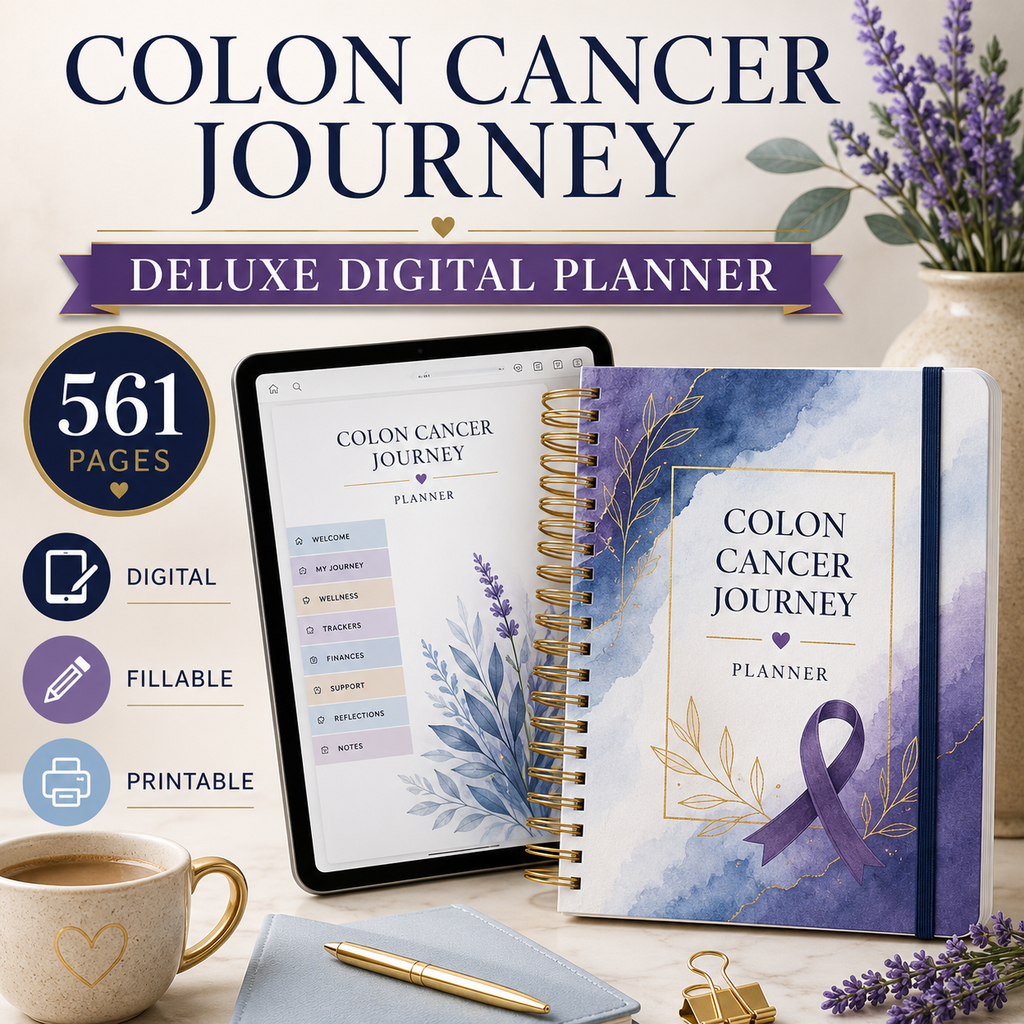 Colon Cancer Journey Deluxe Digital Planner and Organizer — listing image 01