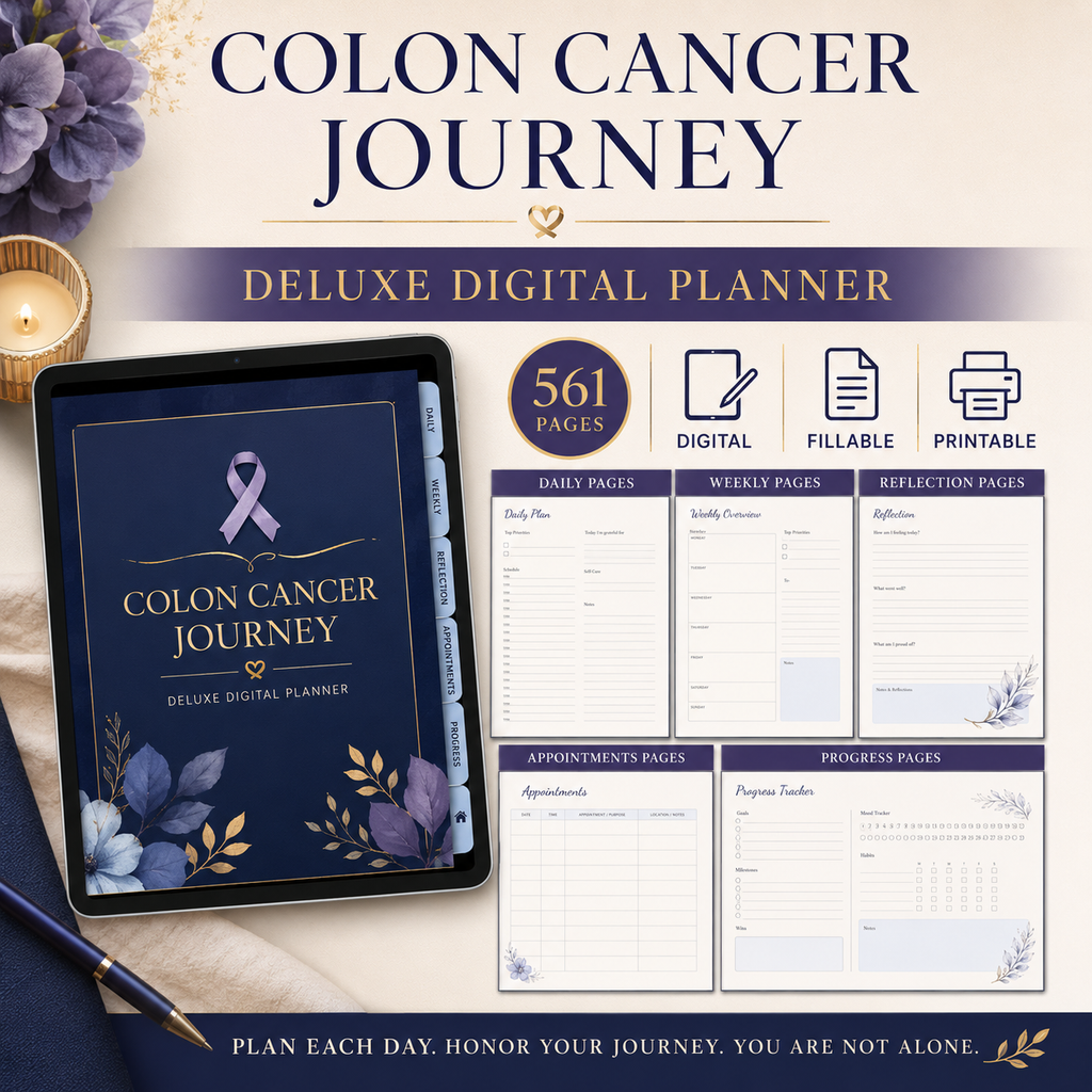 Colon Cancer Journey Deluxe Digital Planner and Organizer — listing image 03