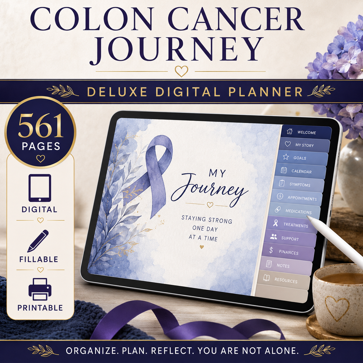 Colon Cancer Journey Deluxe Digital Planner and Organizer — listing image 04