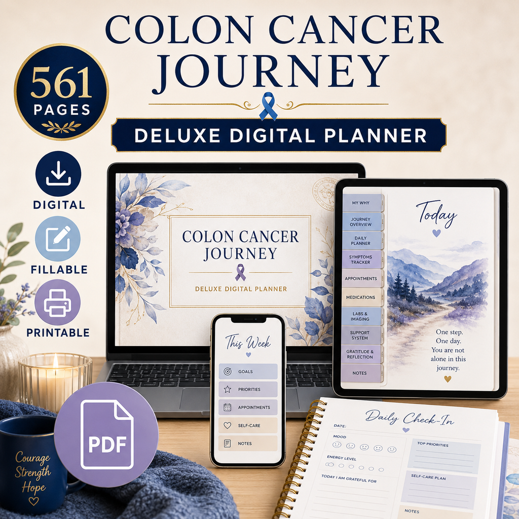 Colon Cancer Journey Deluxe Digital Planner and Organizer — listing image 09