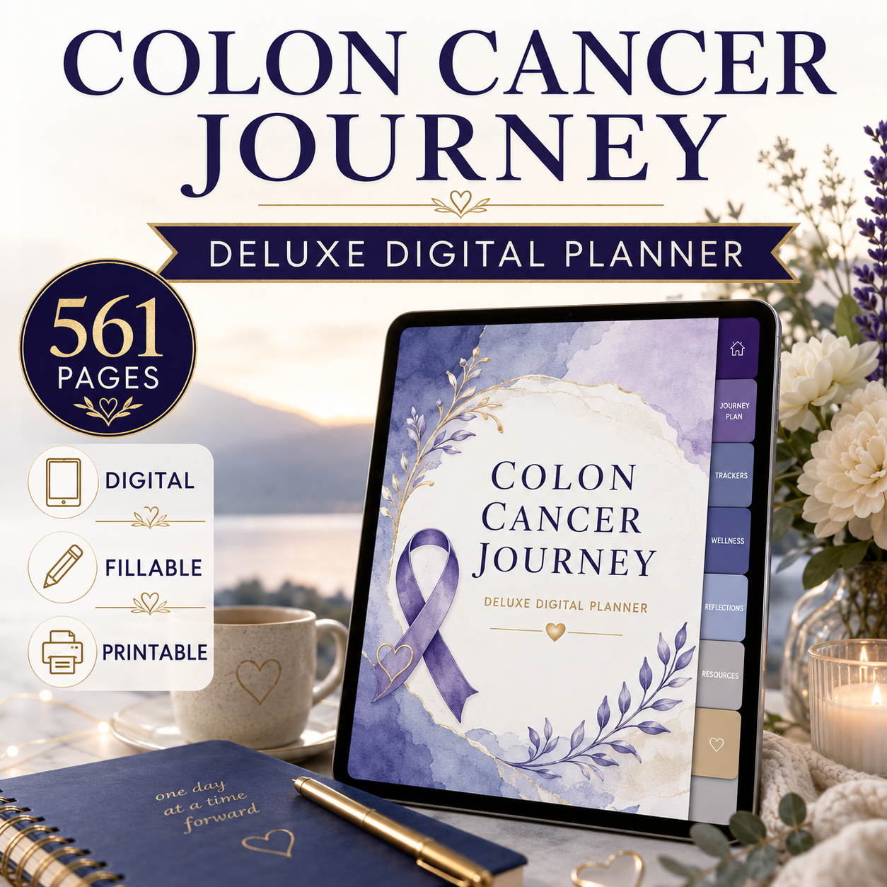 Colon Cancer Journey Deluxe Digital Planner and Organizer — listing image 10