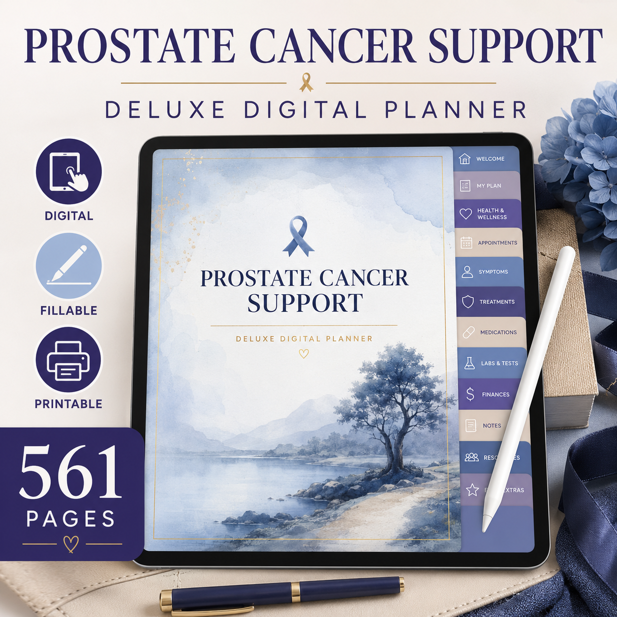 Prostate Cancer Support Deluxe Digital Planner — listing image 04