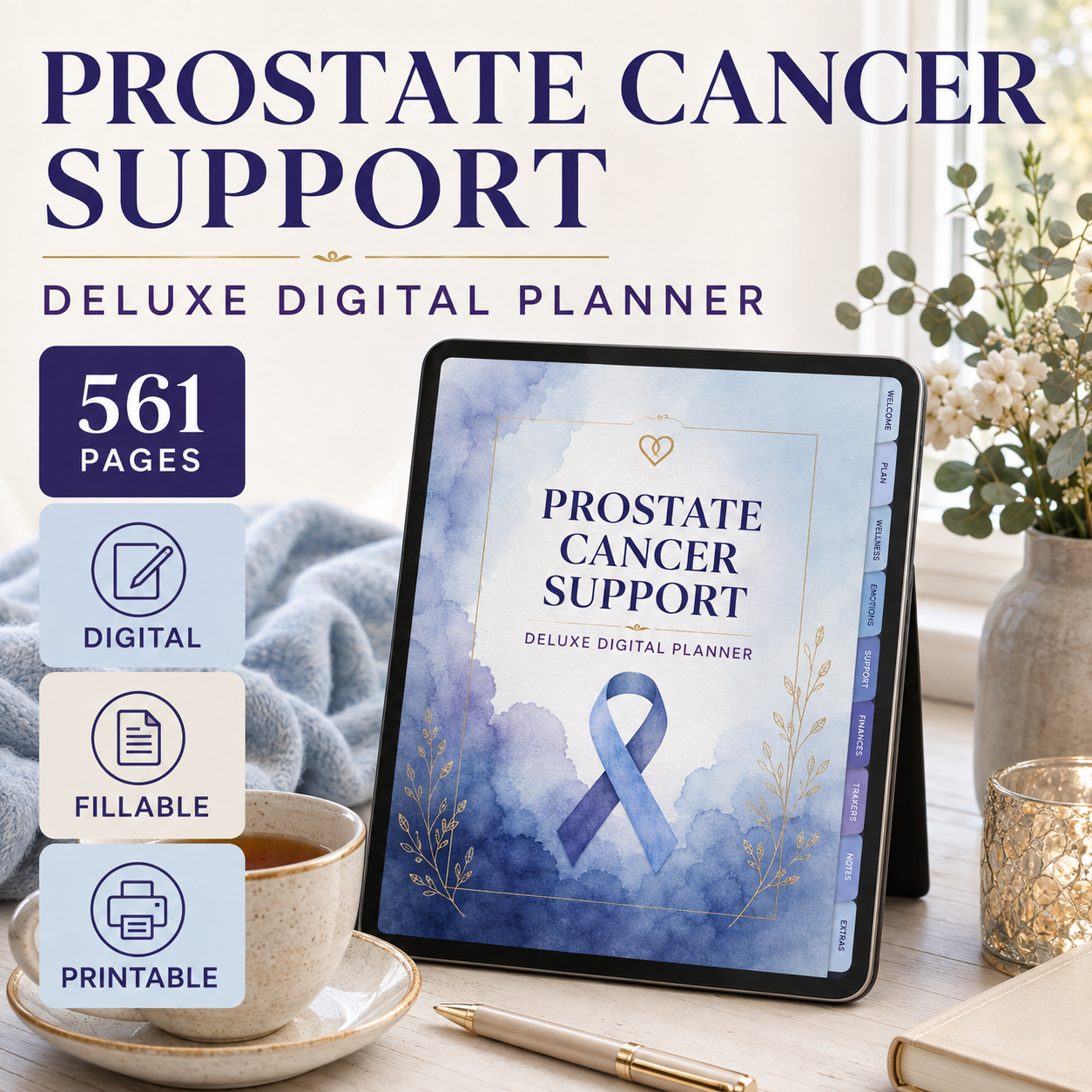 Prostate Cancer Support Deluxe Digital Planner — listing image 05