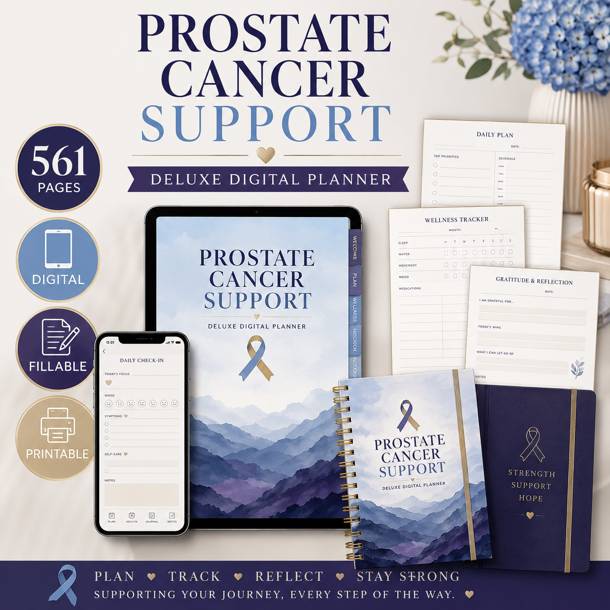 Prostate Cancer Support Deluxe Digital Planner — listing image 06
