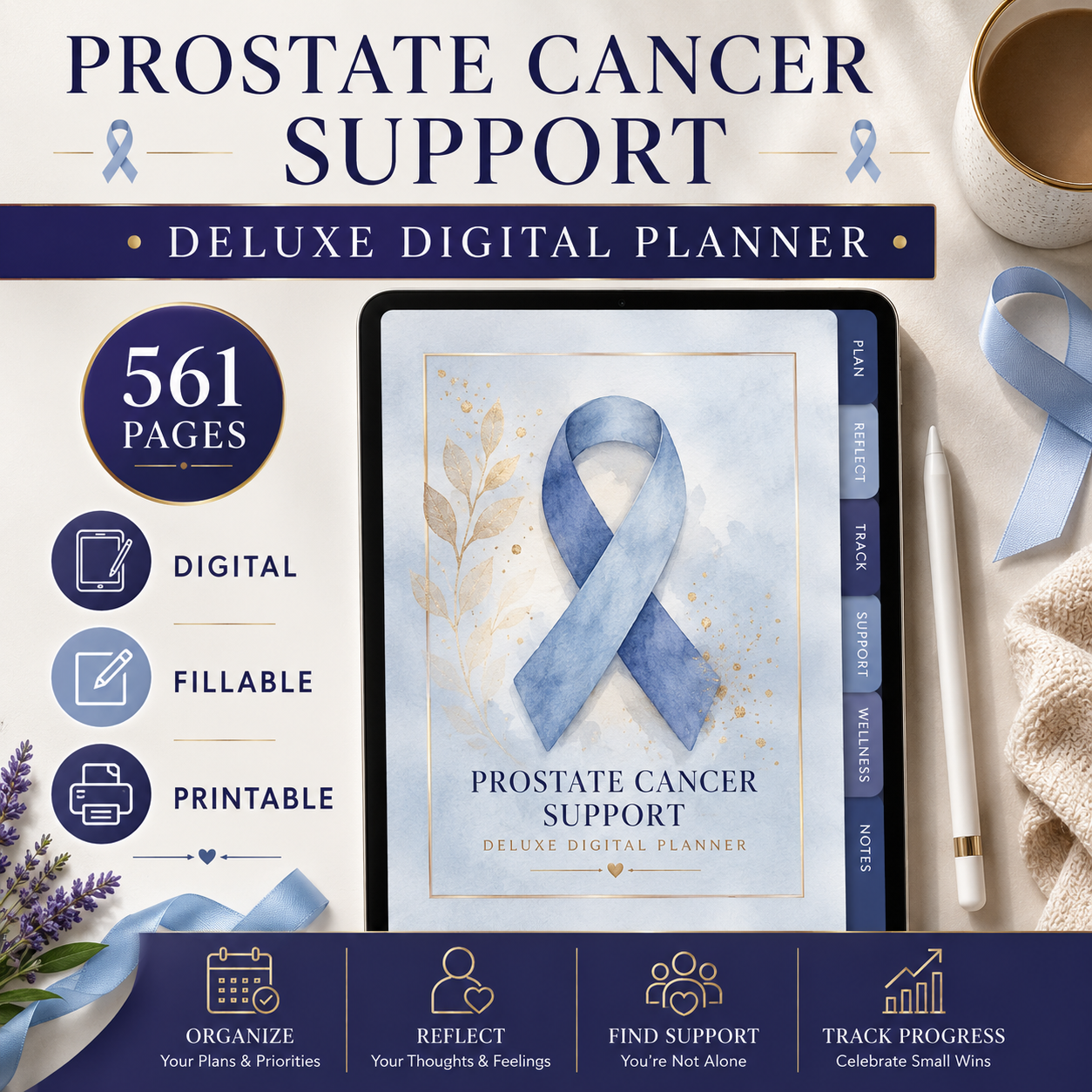Prostate Cancer Support Deluxe Digital Planner — listing image 07