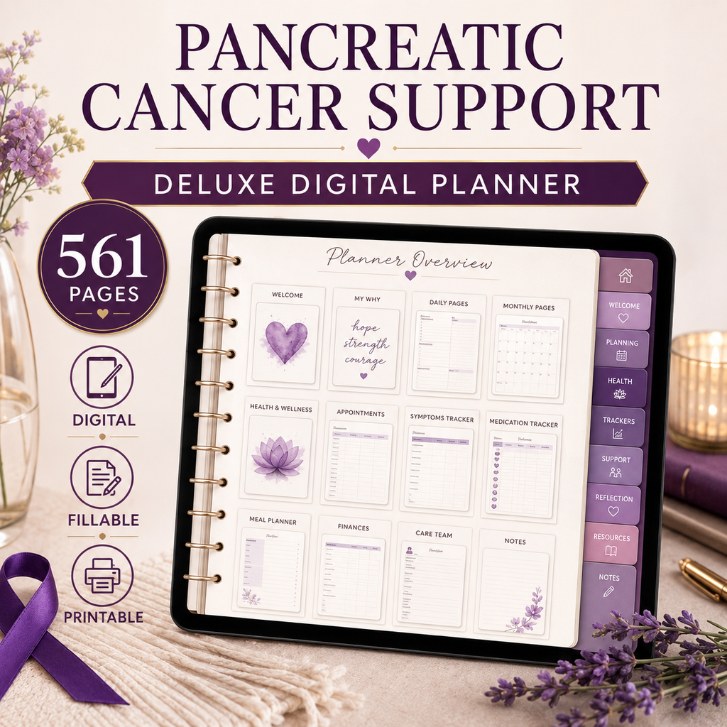 Pancreatic Cancer Support Deluxe Digital Planner — listing image 02