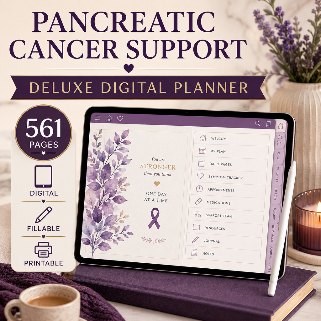 Pancreatic Cancer Support Deluxe Digital Planner — listing image 04