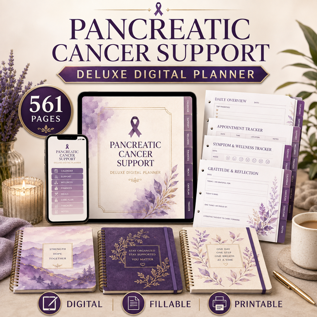 Pancreatic Cancer Support Deluxe Digital Planner — listing image 06