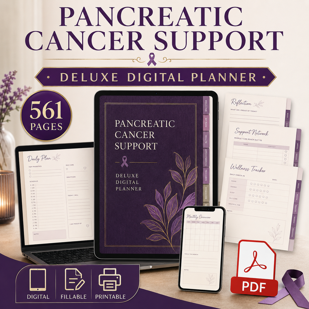 Pancreatic Cancer Support Deluxe Digital Planner — listing image 09