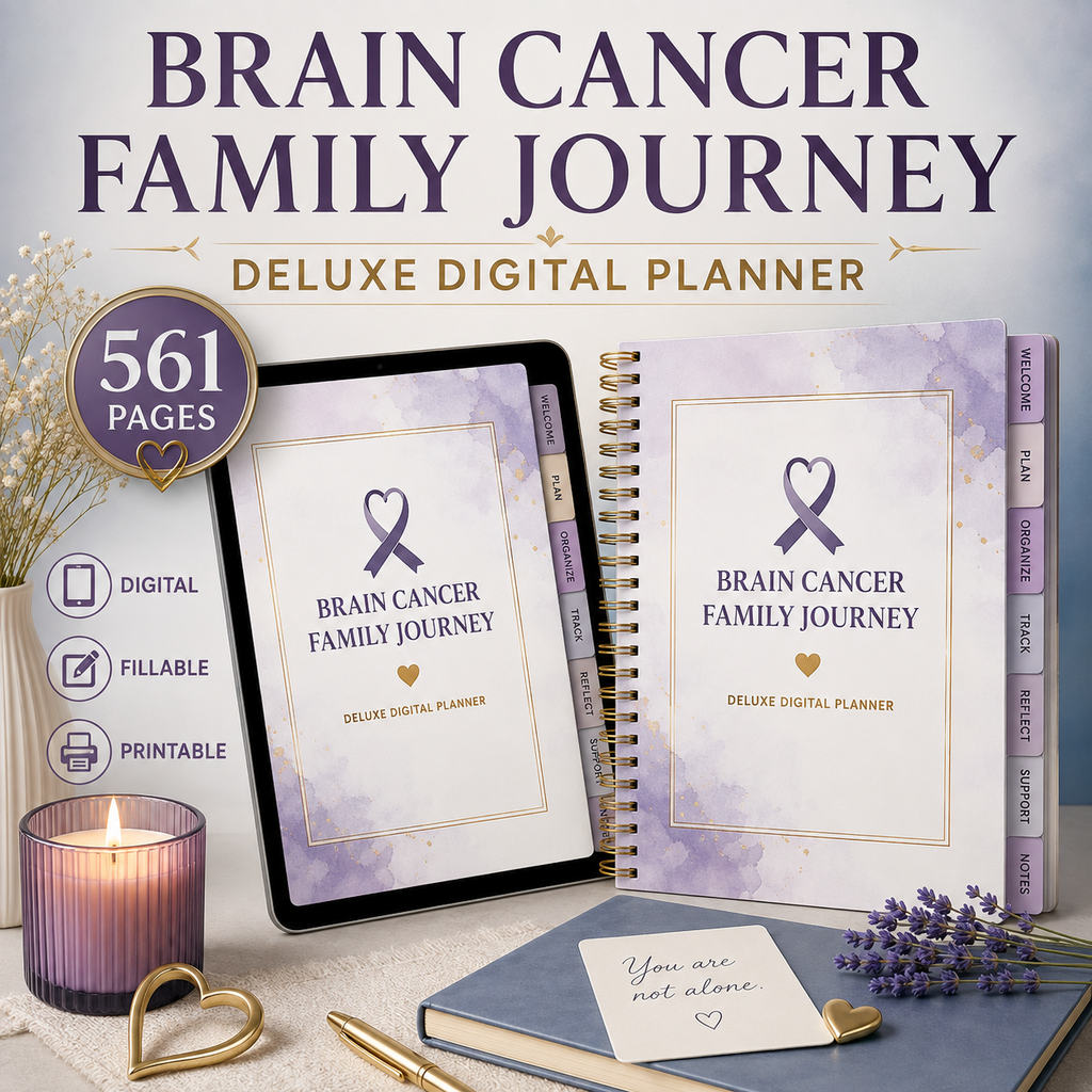 Brain Cancer Family Journey Deluxe Digital Planner — listing image 01