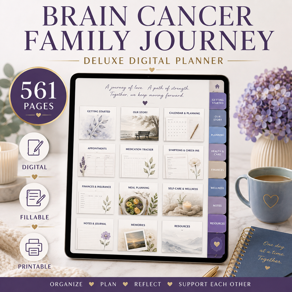 Brain Cancer Family Journey Deluxe Digital Planner — listing image 02