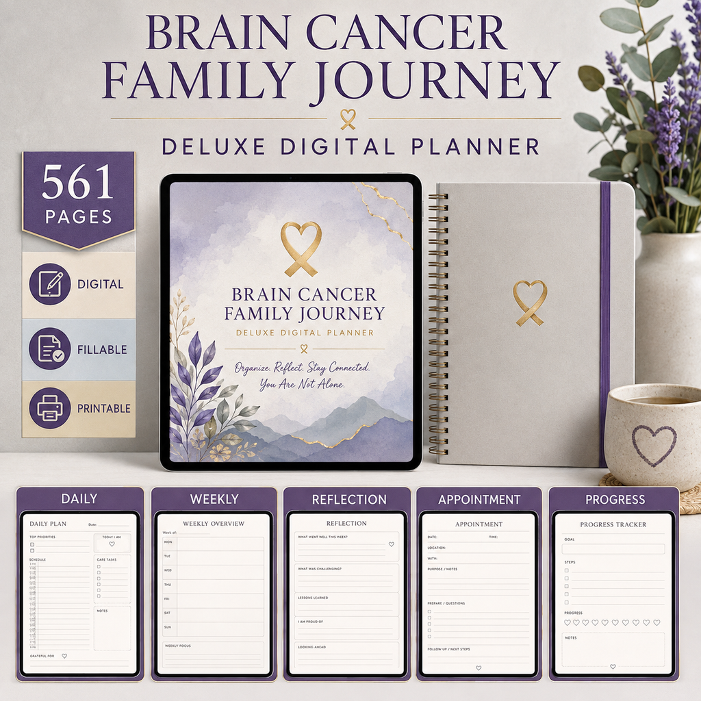Brain Cancer Family Journey Deluxe Digital Planner — listing image 03