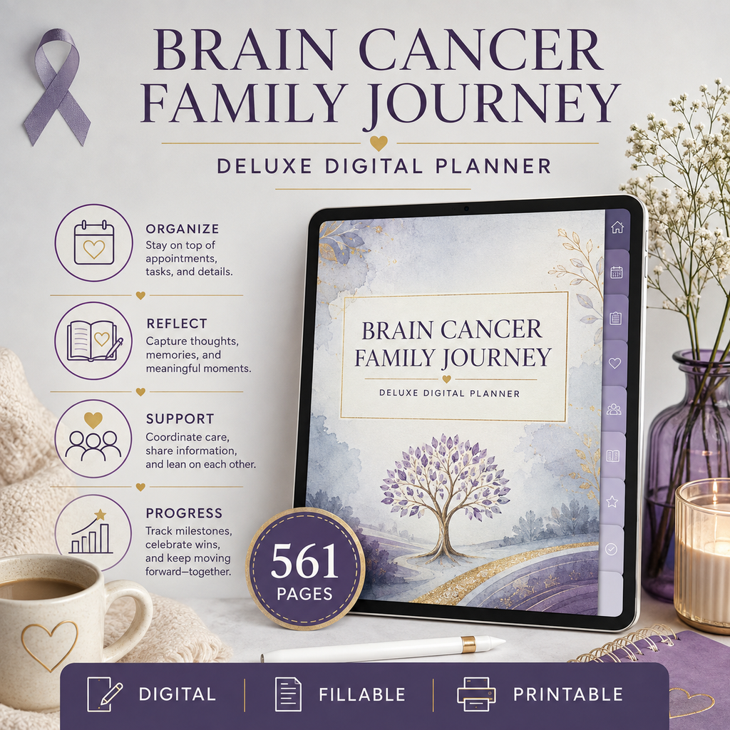 Brain Cancer Family Journey Deluxe Digital Planner — listing image 07