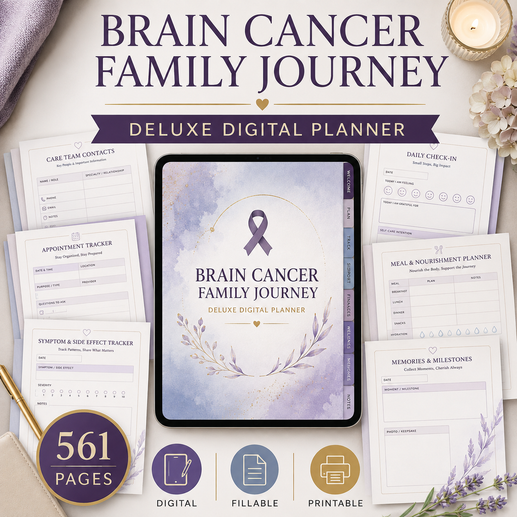 Brain Cancer Family Journey Deluxe Digital Planner — listing image 08
