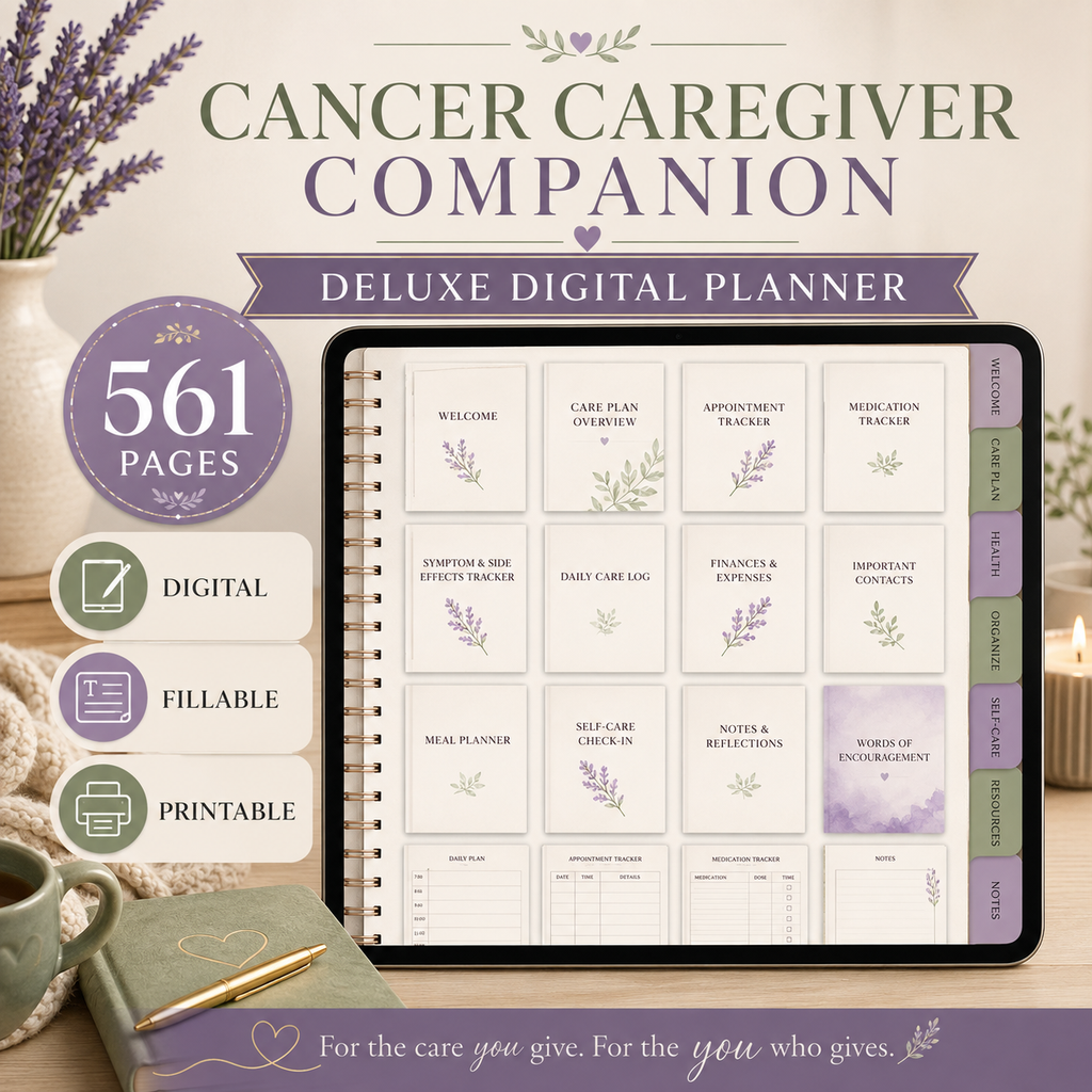 Cancer Caregiver Companion Deluxe Digital Planner — listing image 02