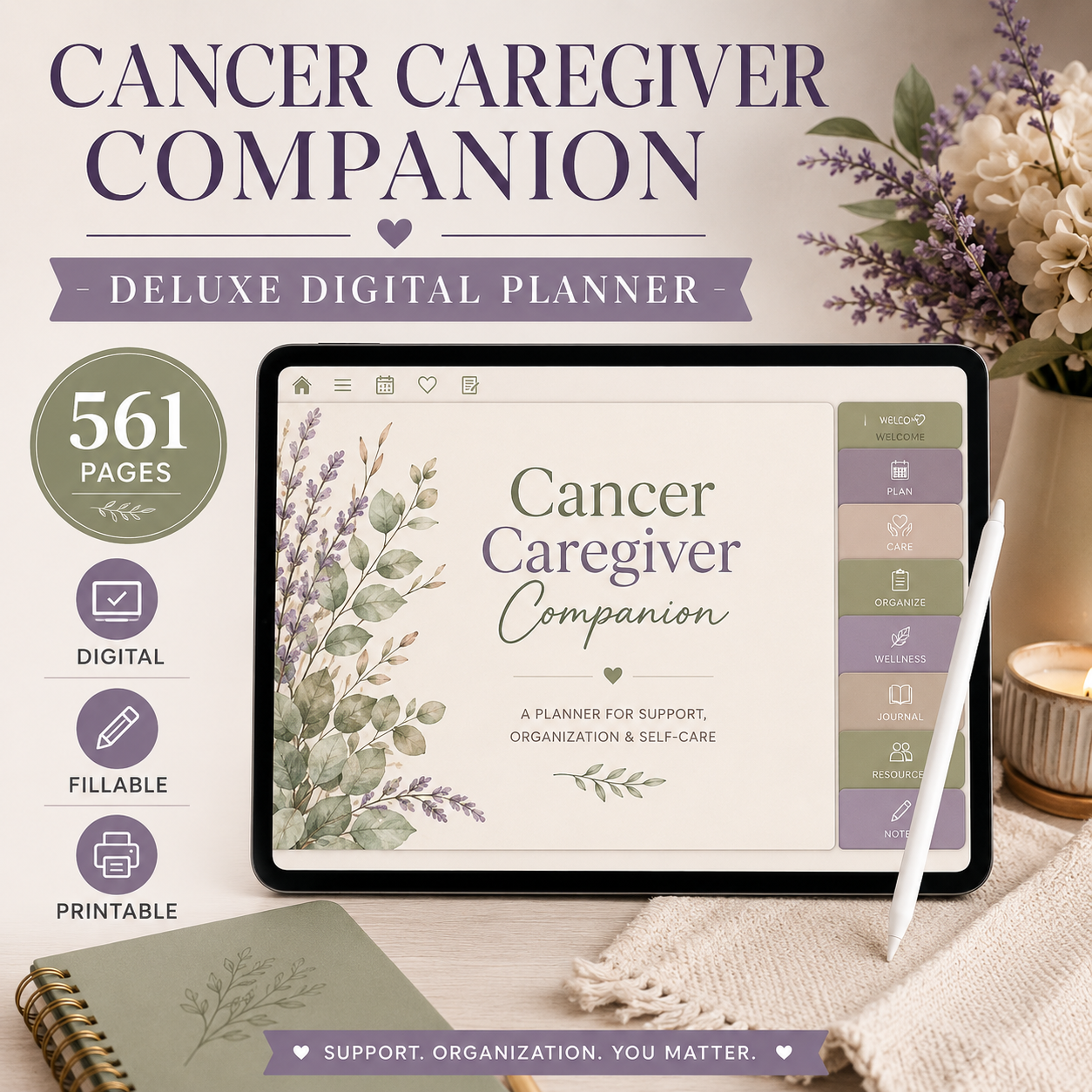 Cancer Caregiver Companion Deluxe Digital Planner — listing image 04