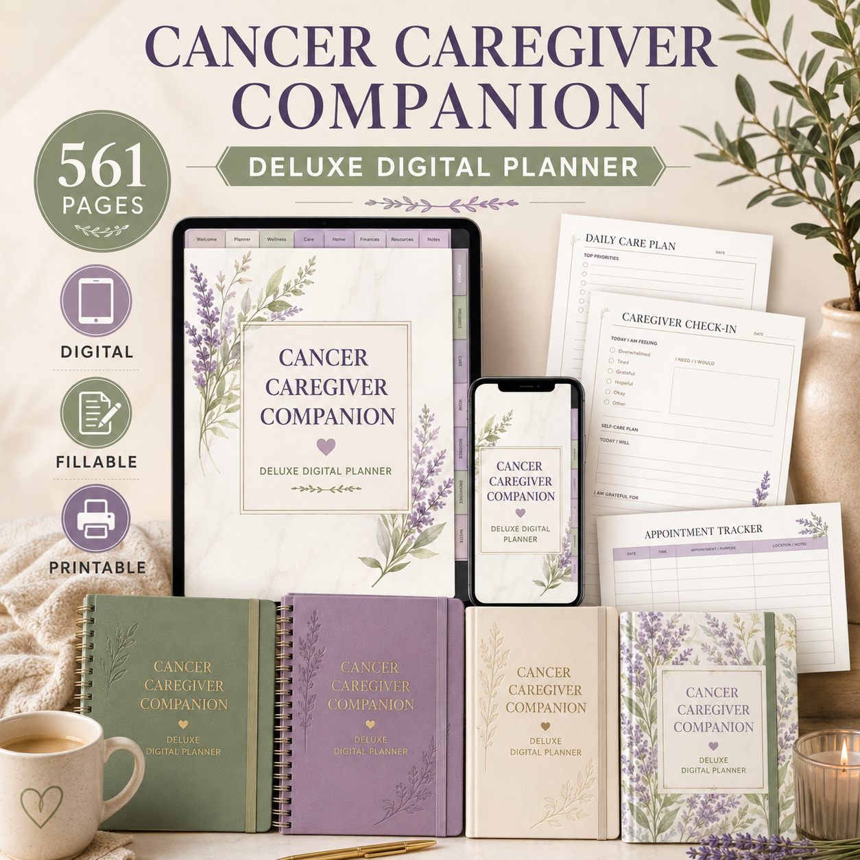 Cancer Caregiver Companion Deluxe Digital Planner — listing image 06