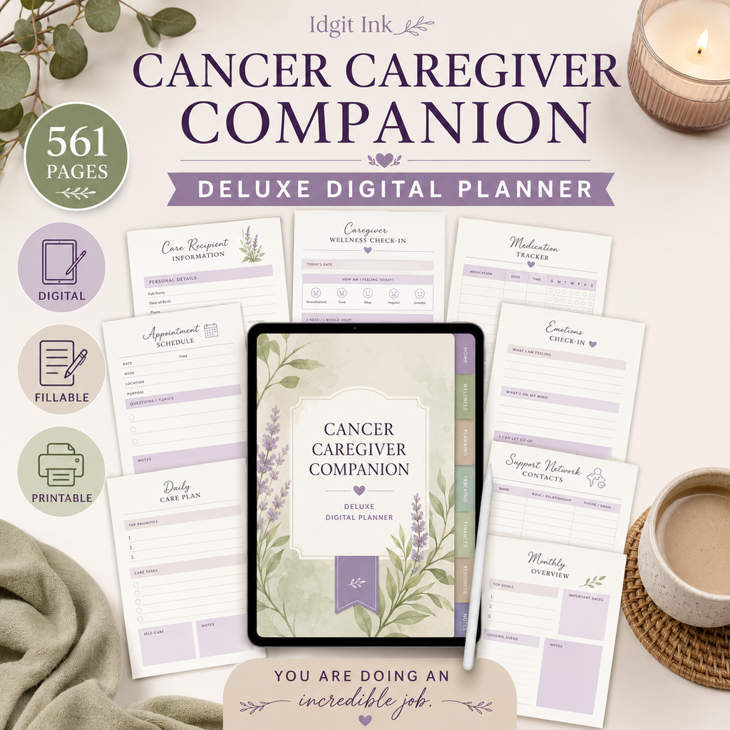 Cancer Caregiver Companion Deluxe Digital Planner — listing image 08
