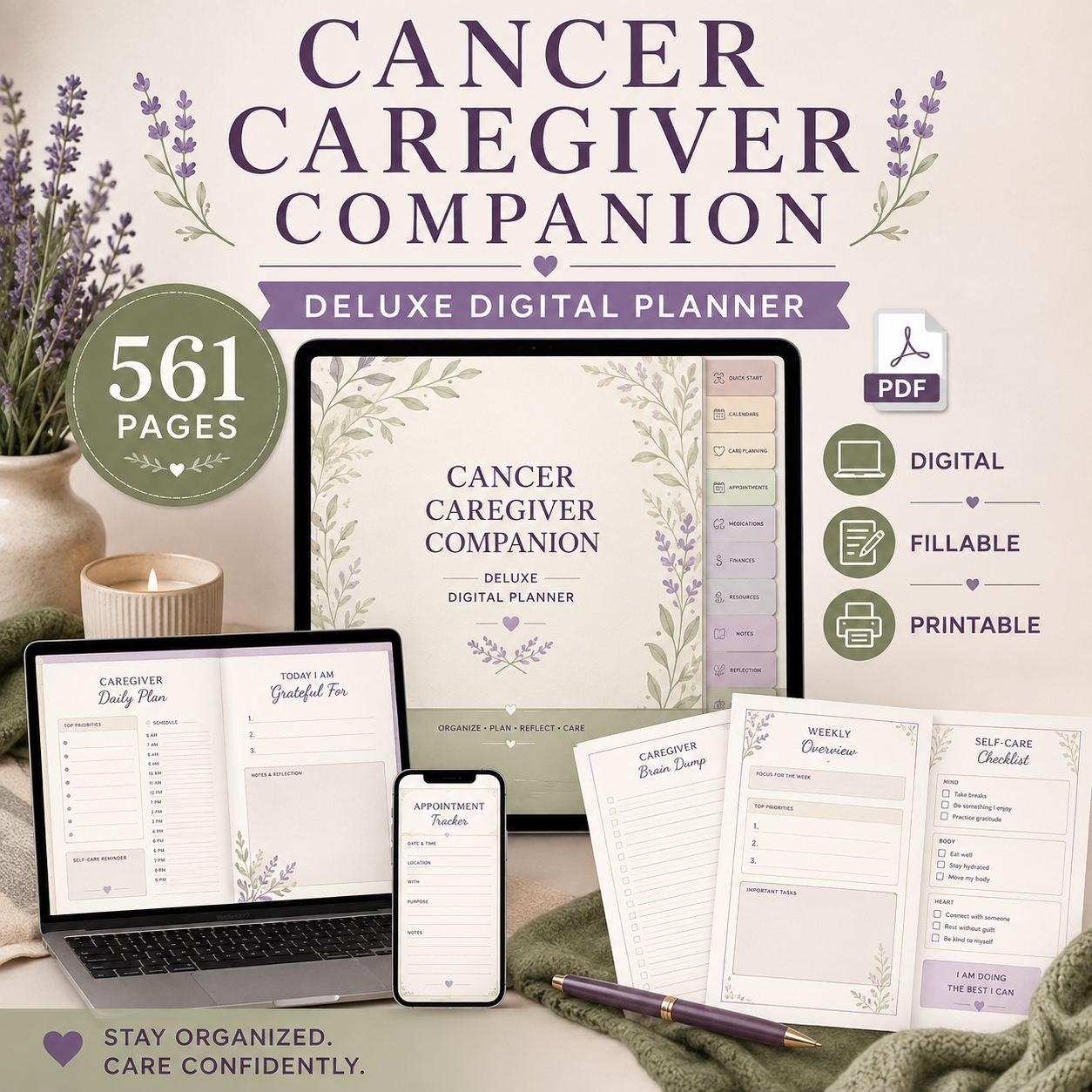 Cancer Caregiver Companion Deluxe Digital Planner — listing image 09
