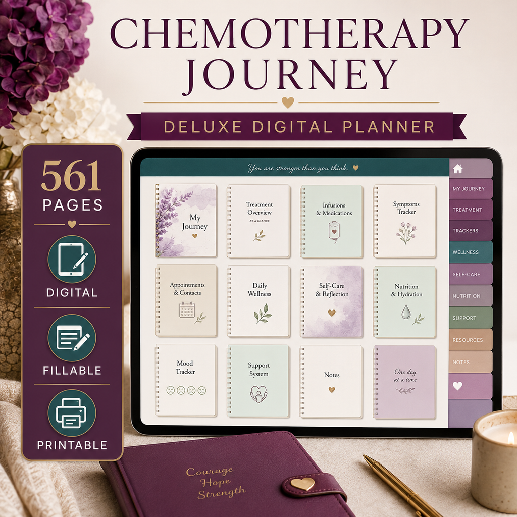 Chemotherapy Journey Deluxe Digital Planner and Care Organizer — listing image 02