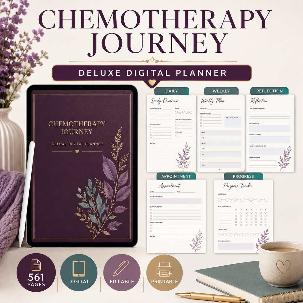 Chemotherapy Journey Deluxe Digital Planner and Care Organizer — listing image 03