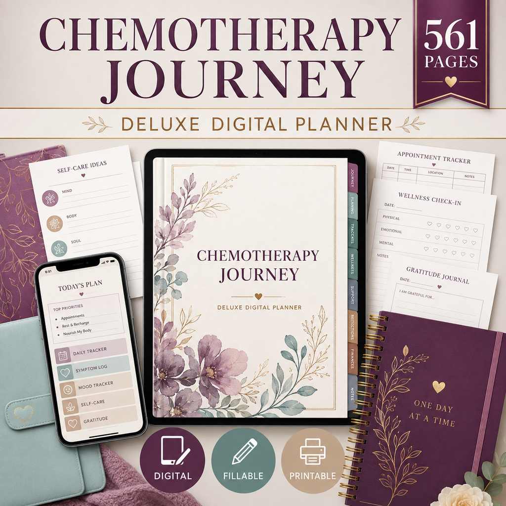 Chemotherapy Journey Deluxe Digital Planner and Care Organizer — listing image 06