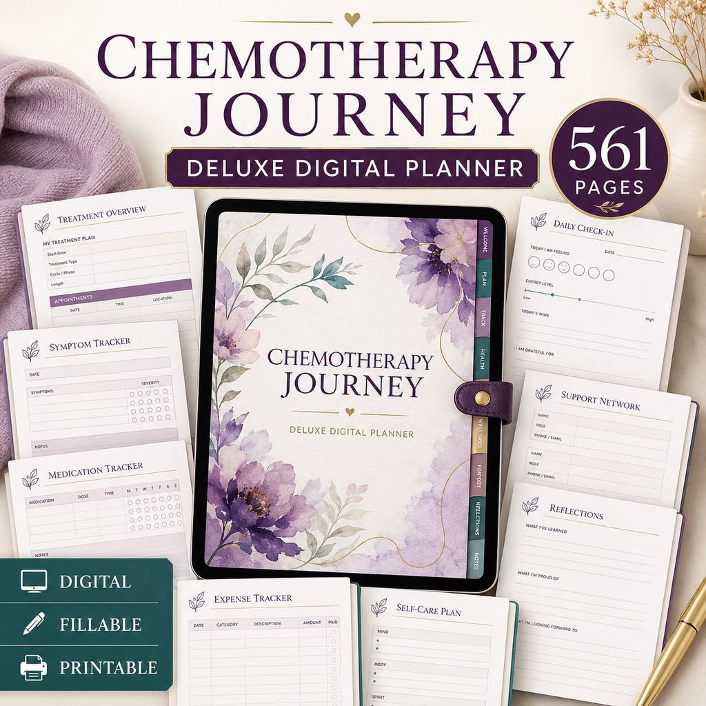 Chemotherapy Journey Deluxe Digital Planner and Care Organizer — listing image 08