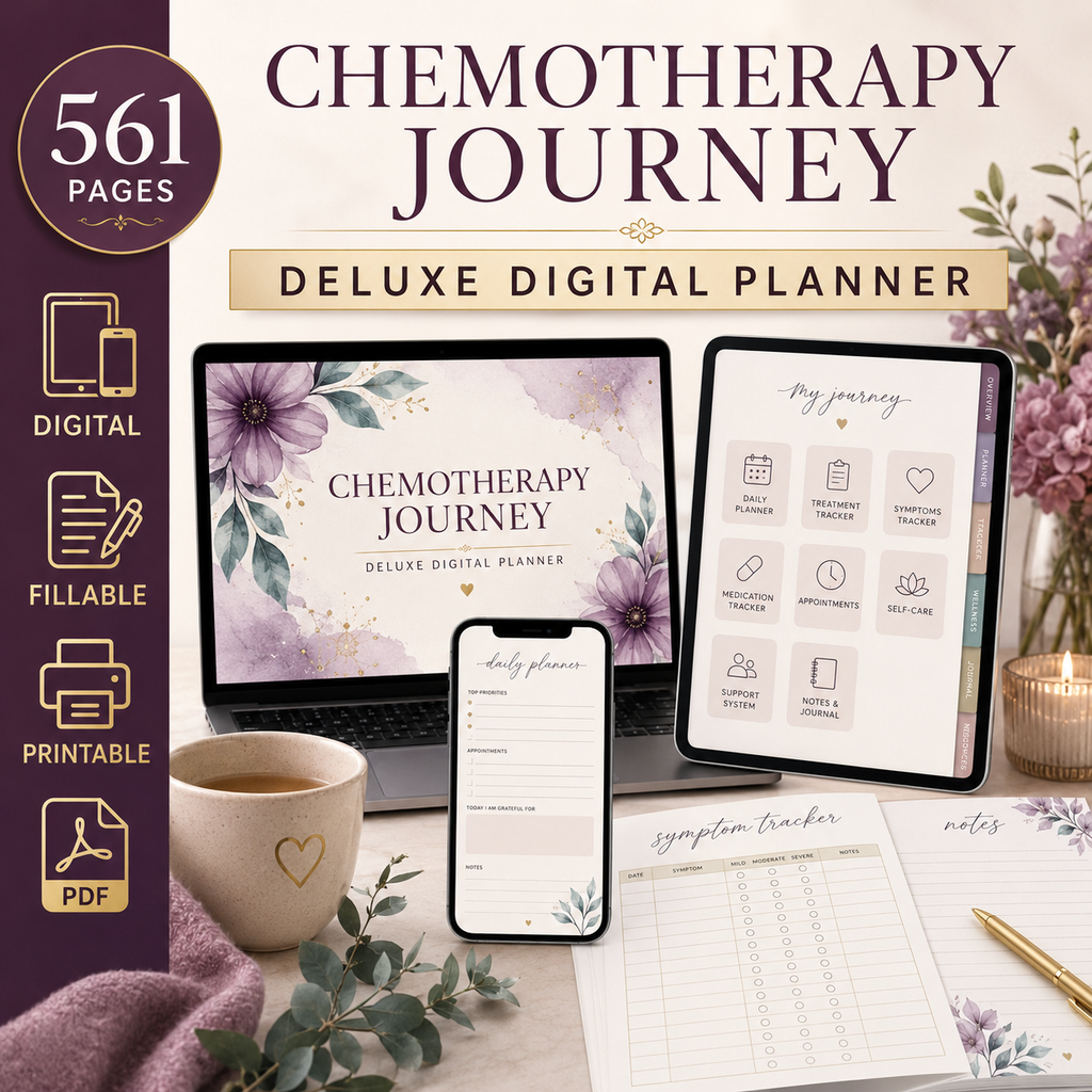 Chemotherapy Journey Deluxe Digital Planner and Care Organizer — listing image 09