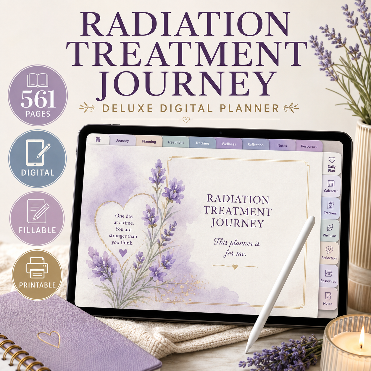 Radiation Treatment Journey Deluxe Digital Planner — listing image 04