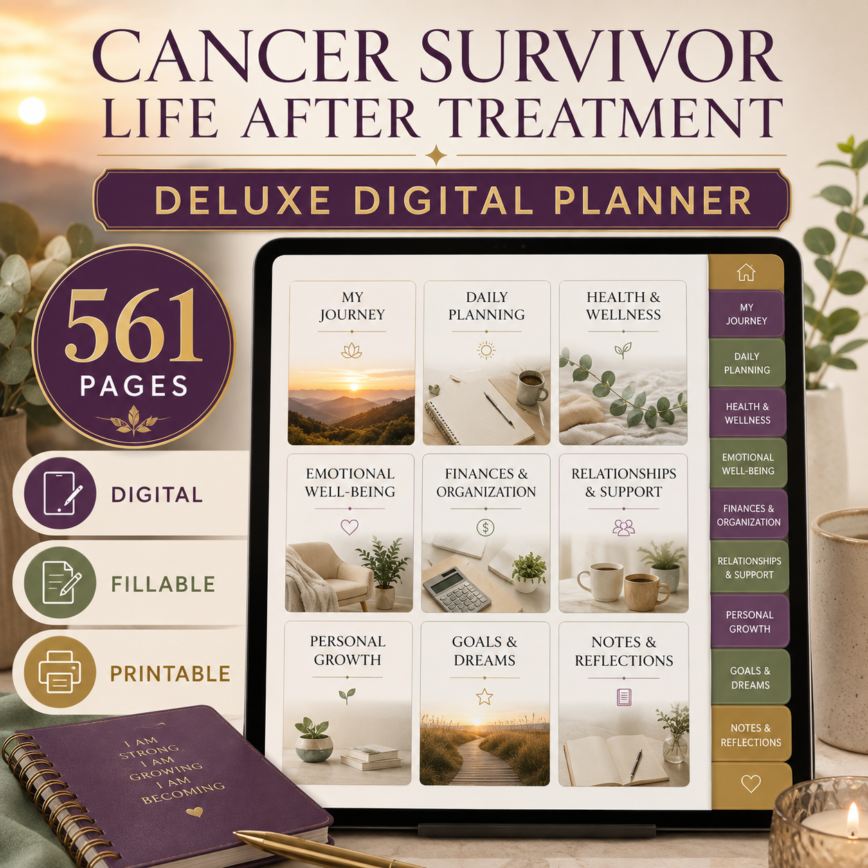 Life After Cancer Treatment Deluxe Digital Planner — listing image 02