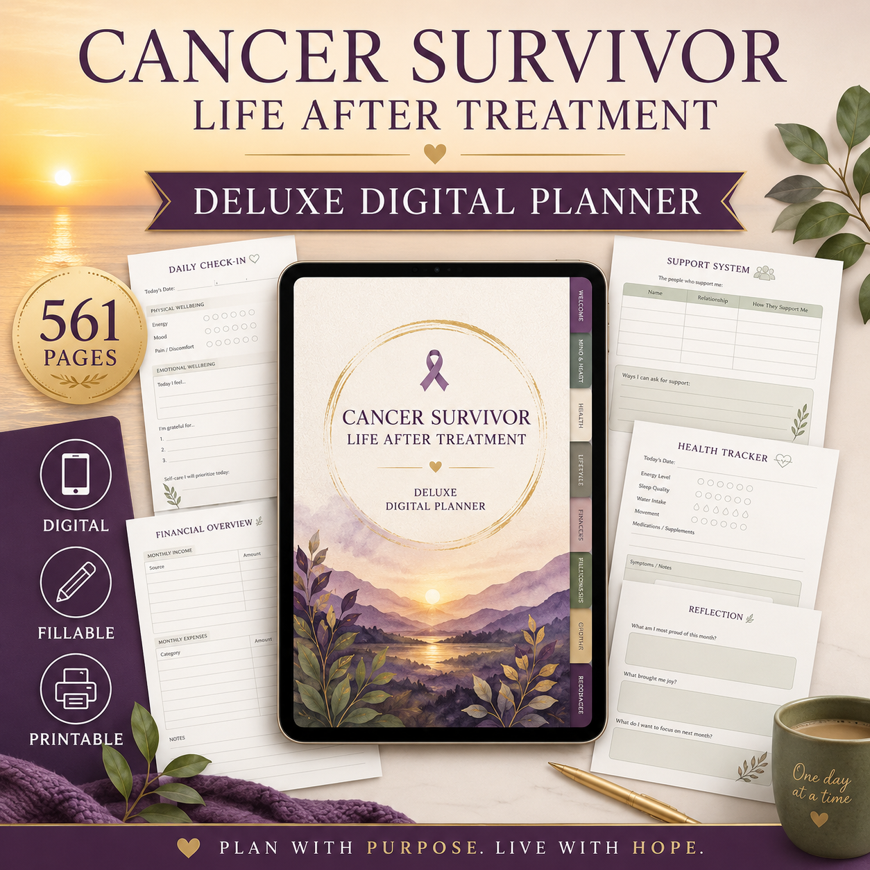Life After Cancer Treatment Deluxe Digital Planner — listing image 08