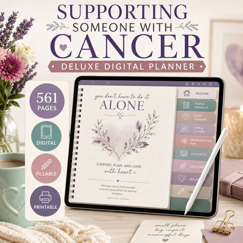 Supporting Someone With Cancer Deluxe Digital Planner — listing image 04