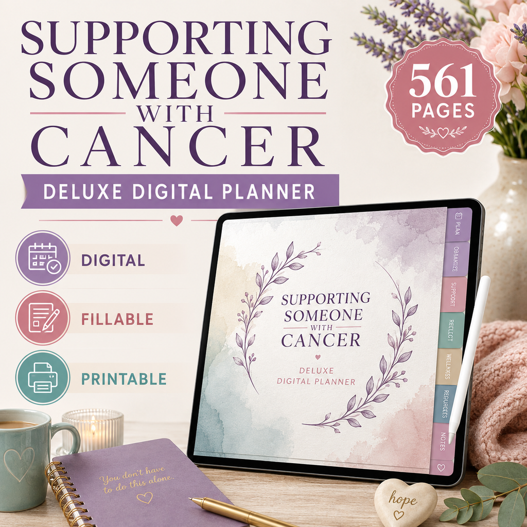 Supporting Someone With Cancer Deluxe Digital Planner — listing image 07